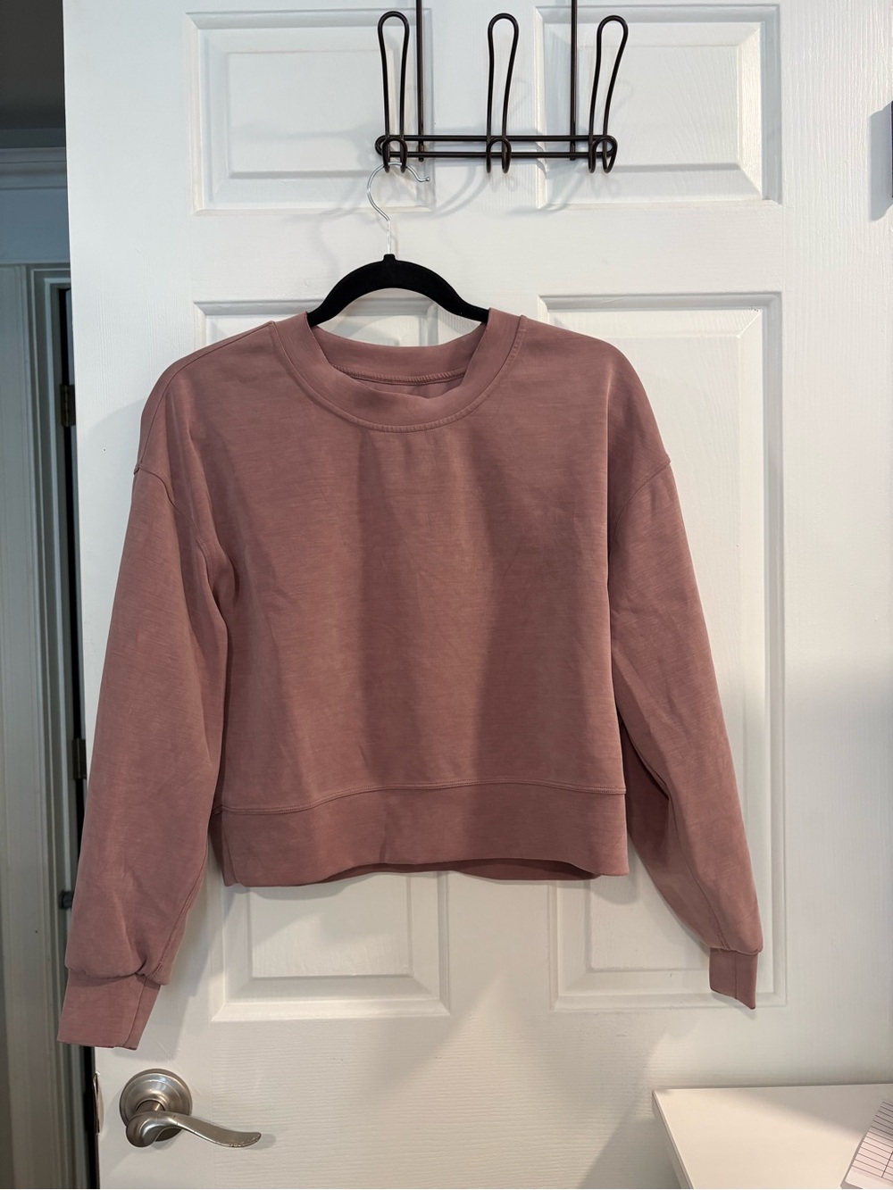 Lululemon Softstreme Perfectly Oversized Cropped Crew in Spiced Chai
